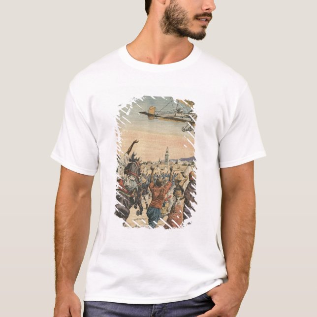 T-shirt L'avion de "petit journal" volant plus de (Devant)