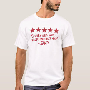 T-shirt L'avis 5 étoiles de Santa - Conception de Noël