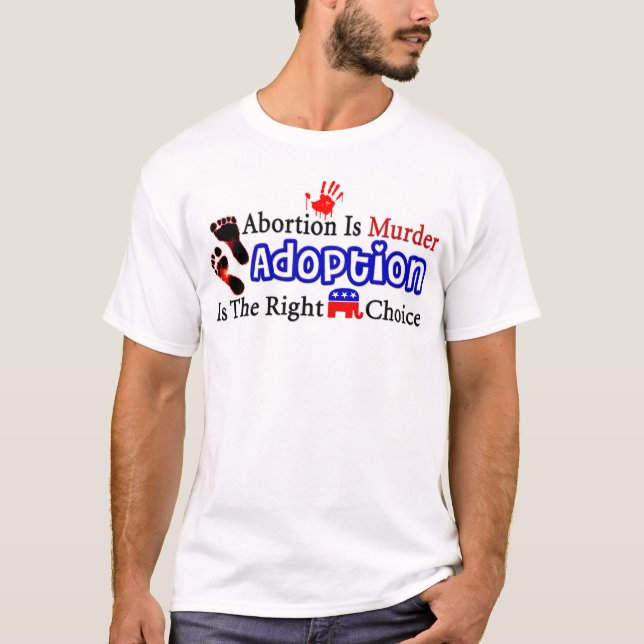 T-shirt L'avortement est meurtre (Devant)