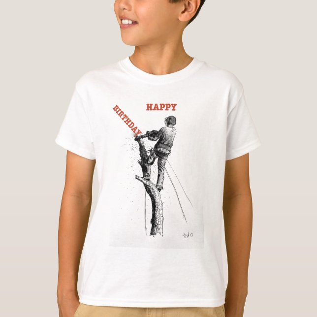 T-shirt L'avortement Tree surgeon christmas (Devant)