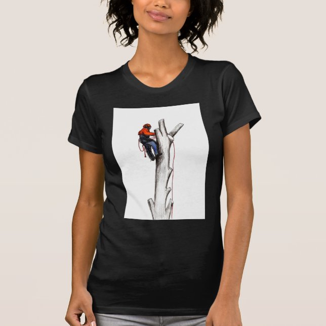T-shirt L'avortement Tree surgeon christmas (Devant)