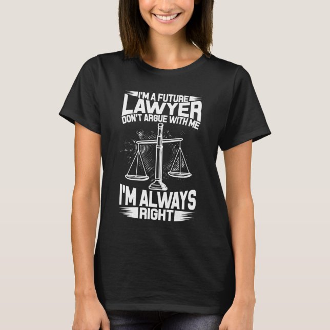 T-shirt Law School Graduation Exam Student Lawyer Survivor (Devant)