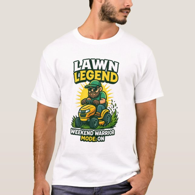 T-shirt Lawn Legend – Weekend Warrior Mode: ON (Devant)