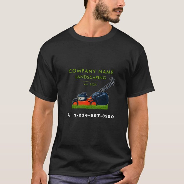 T-shirt Lawn Mowing Landscaping Garden Lawn Care (Devant)