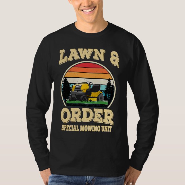 T-shirt Lawn & Order Special Mowing Unit  Dad Jokes (Devant)
