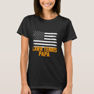 T-shirt LAWN TENNIS PAPA Sports Papa Joueur Coach USA Drap