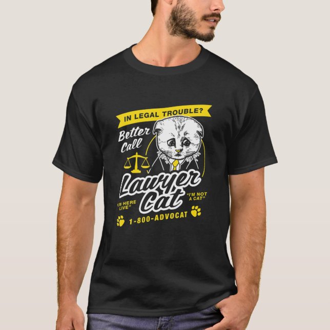T-shirt Lawyer Cat - Je ne suis pas un chat Kitten Filtre (Devant)