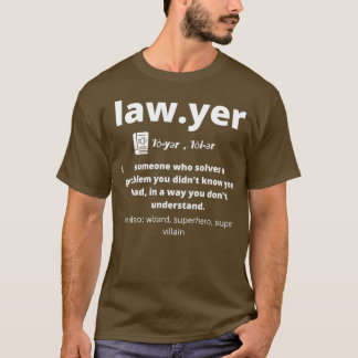 T-shirt Lawyer Dictionary Definition Funny Gag Toxits for 