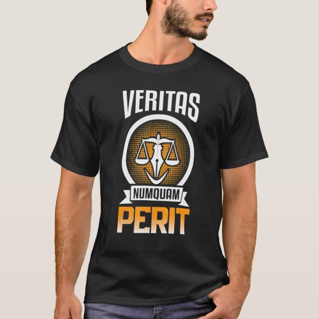 T-shirt Lawyer Veritas Numquam Perit Law School Future Law (Devant)