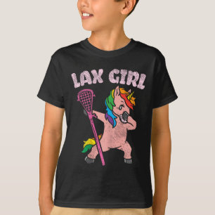T-shirt Lax Girl Unicorn mignonne animal Lacrosse Joueur