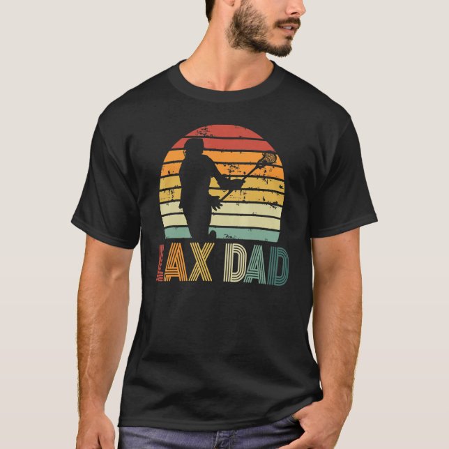 T-shirt Lax Papa Sport Aimer Papa Lacrosse Joueur Père (Devant)