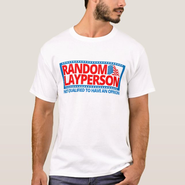 T-shirt Layperson aléatoire (version de drapeau américain) (Devant)