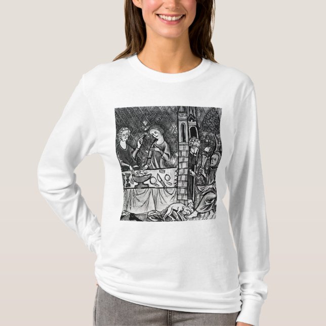 T-shirt Lazarre à la porte d'homme riche (Devant)