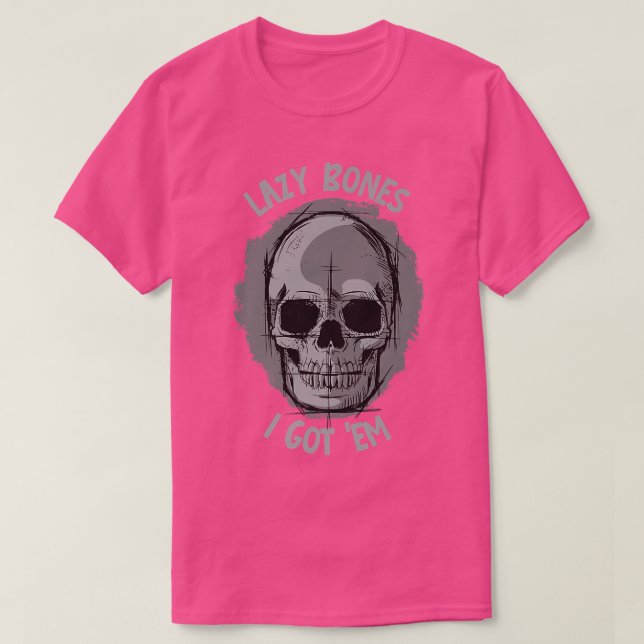 T-shirt Lazy Bones  (Design devant)