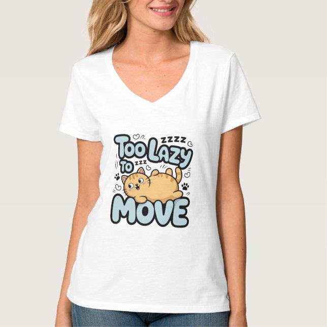 T-shirt Lazy Cat (Devant)