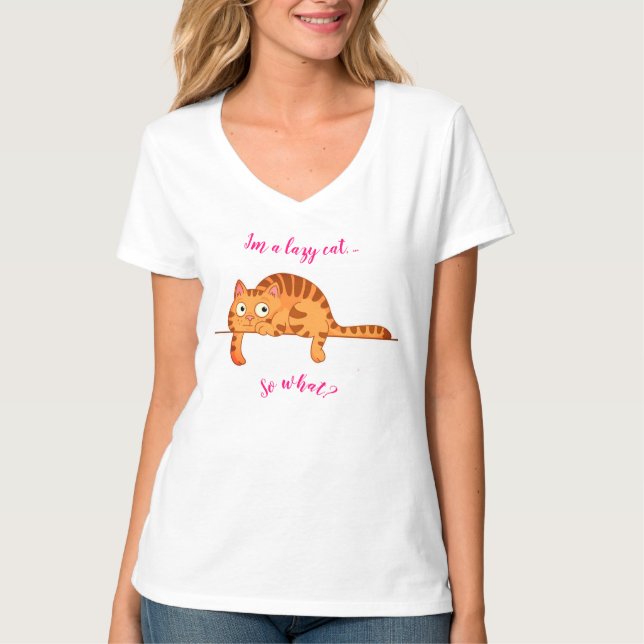 T-shirt Lazy Cat (Devant)