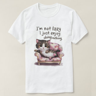 T-shirt Lazy cat