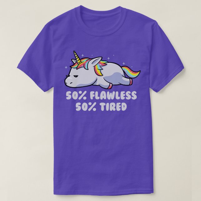 T-shirt Lazy Cute Unicorn Cadeau (1) (Design devant)