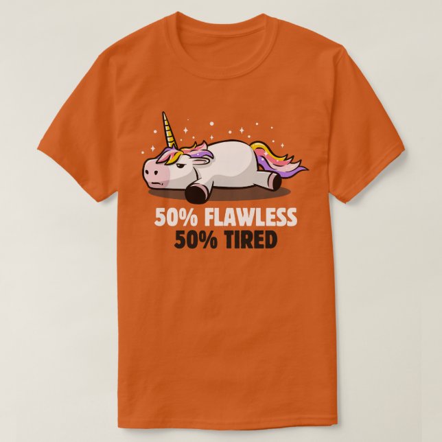 T-shirt Lazy Cute Unicorn Cadeau (2) (Design devant)