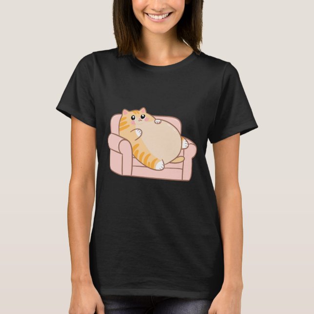 T-shirt Lazy Days with My Cat (Devant)