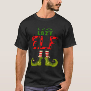 T-shirt Lazy Elf Funny Group Correspondant Pajamas Familia