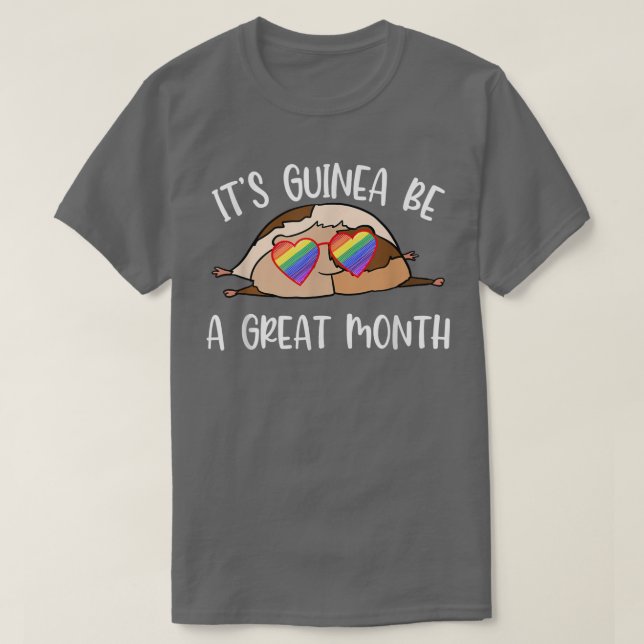 T-shirt Lazy Guinea Pig Funny LGBTQ Stups Gay pride Son Gu (Design devant)