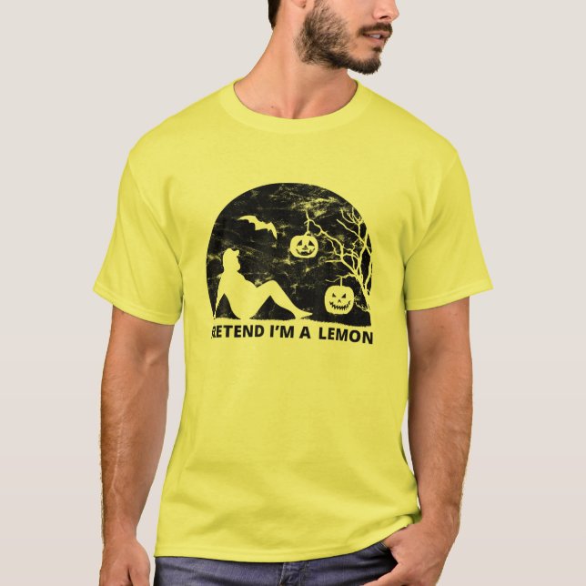 T-shirt Lazy Halloween Costume Faire semblant d'être un ci (Devant)