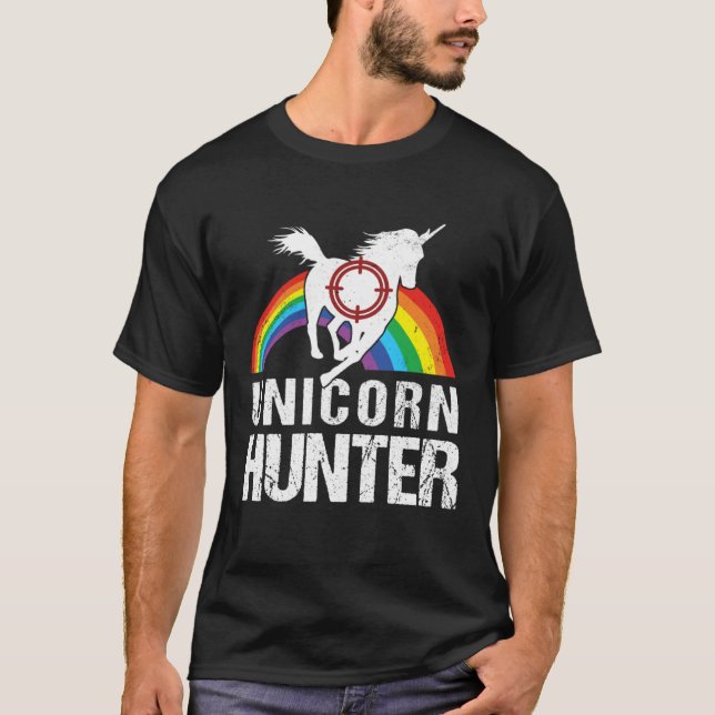 T-shirt Lazy Halloween Costume Fairy Rainbow Unicorn Hunte (Devant)