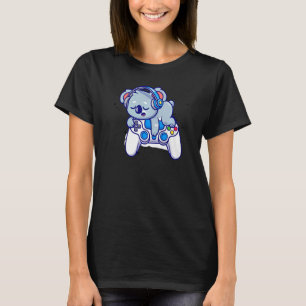 T-shirt Lazy Koala Gamer Vidéo Jeu mignon Ours Animal Gam
