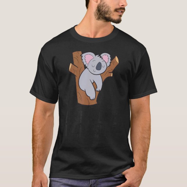 T-shirt Lazy Koala Tardy Mieux Tard Que Jamais Koala (Devant)