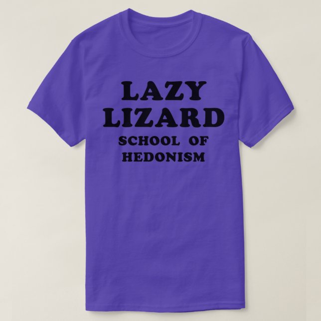 T-shirt Lazy Lizard School D'Hédonisme (Design devant)