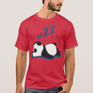 T-shirt Lazy Panda Ours dormant animal cadeau Sleep