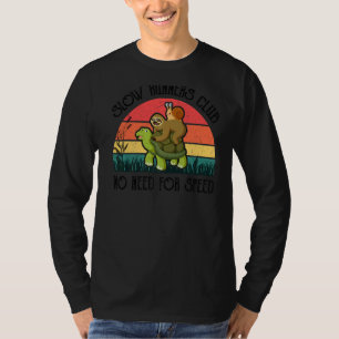 T-shirt Lazy Sloth Snail Riding Turtle Slow Runners Club