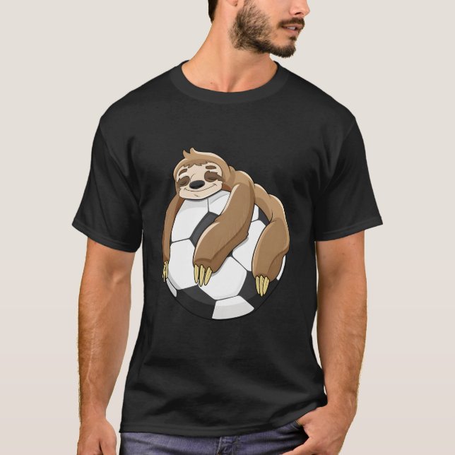 T-shirt Lazy Sloth Soccer maillot de football Lover équipe (Devant)