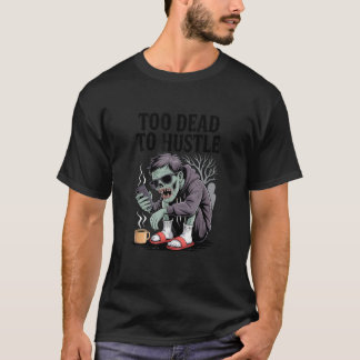 T-shirt Lazy Zombie Cartoon Halloween Collection Funny Und