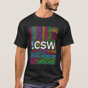 T-shirt Lcsw Social Worker Word Cloud Tal Health