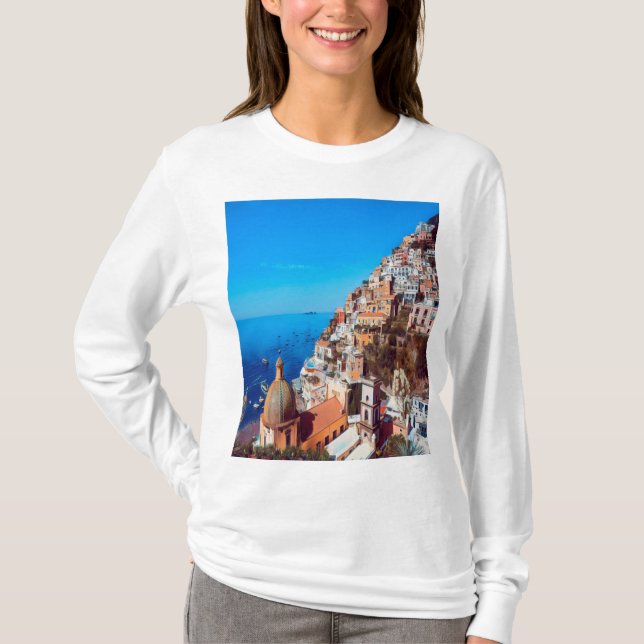 T-shirt ldp POSITANO - Côte d'Amalfi - Panorama (Devant)