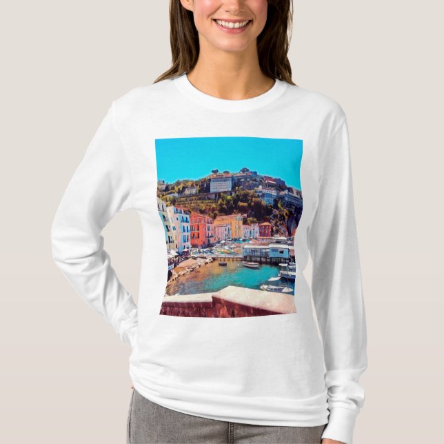 T-shirt ldp SORRENTO - panorama - plage - (Devant)