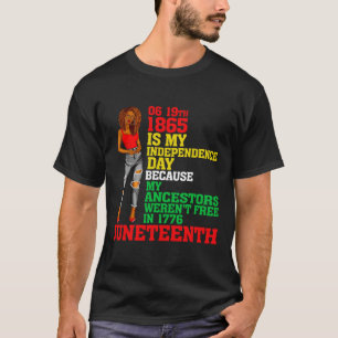 T-shirt Le 11° Jour De L'Indépendance Les Femmes Noires Li