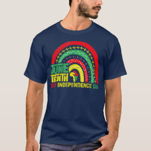 T-shirt Le 11 Juillet, C'Est Mon Jour D'Indépendance Rainb