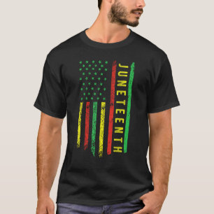 T-shirt Le 11° juin dans un drapeau pour l'histoire noire 