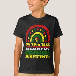 T-shirt Le 11 juin est ma fête de l'indépendance Pink Blac