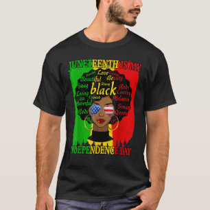 T-shirt Le 11 juin est ma fête nationale Femmes noires Afr