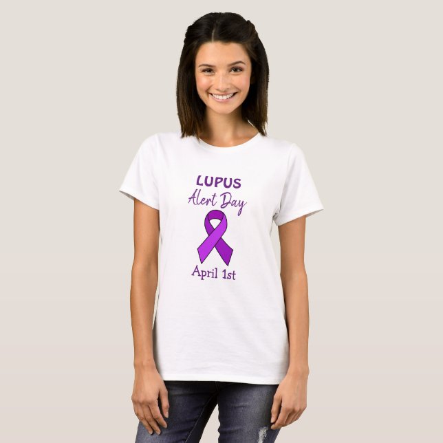 T-shirt Le 1er avril est Lupus Alert Day (Devant entier)