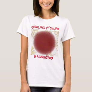 T-shirt Le 1er Selfie & Père Noël List de Noël de Rudol