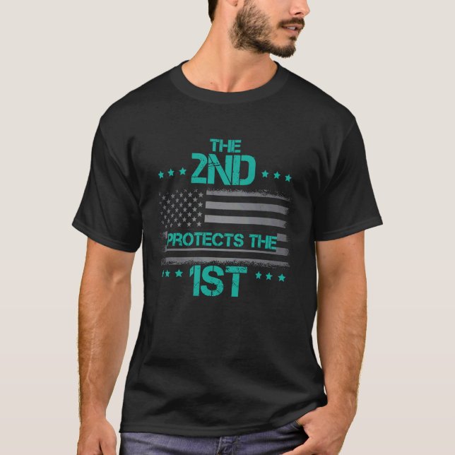 T-shirt Le 2ème protège le 1er (Devant)