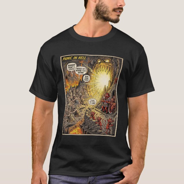 T-shirt Le 47e Cercle "Panic In Hell" (Devant)