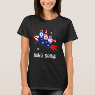 T-shirt Le 4 Juillet 4 juillet Je Suis Juste Ici Pour Bang