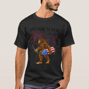 T-shirt Le 4 Juillet 4 juillet Je Suis Juste Là Pour