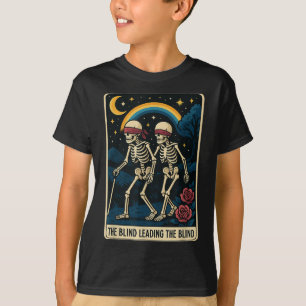T-shirt Le Aveugle Menant À L'Aveugle Drôle Carte Tarot Sk